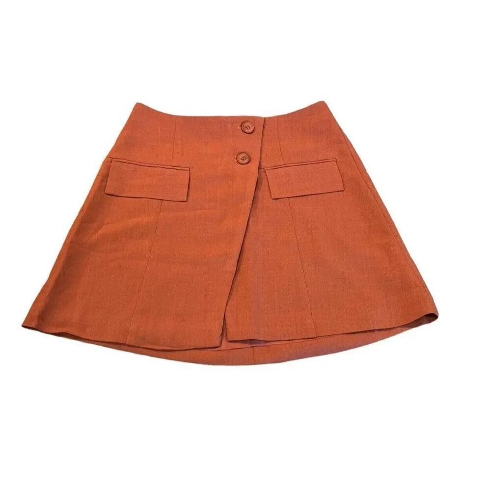 We Wore What Small Orange Clay Blazer Mini Skirt Lined NWT $89